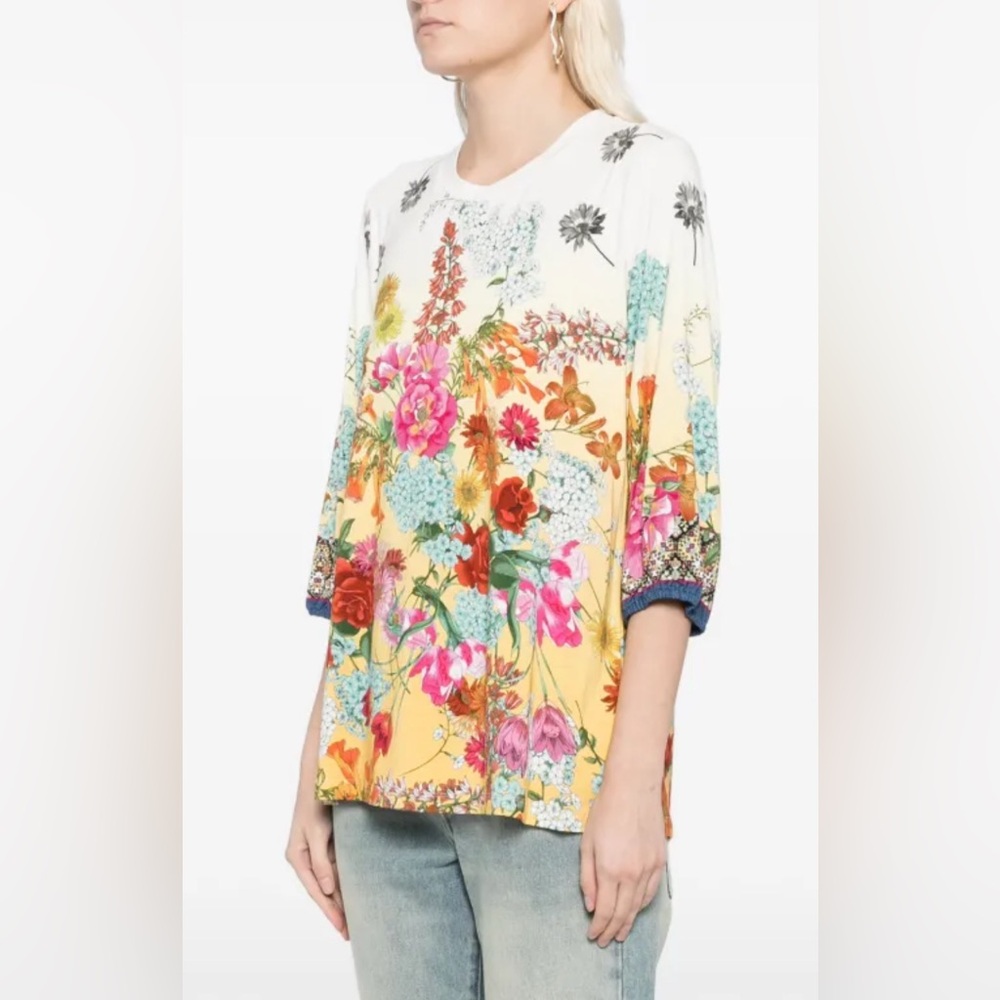 Johnny Was Floral Delite Top Size Large